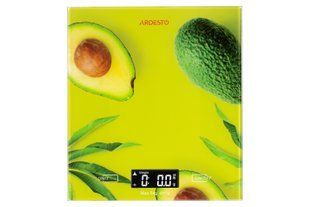Ваги Ardesto кухонні Avocado, 5кг, AAAx2 в комплекті, скло, багатокольоровий (SCK-893AVOCADO) 371701 фото