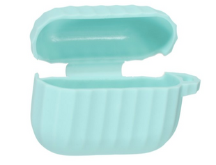 Чохол для навушників Silicon Case Airpods Pro карабин рифленый Sky Blue 215176 фото