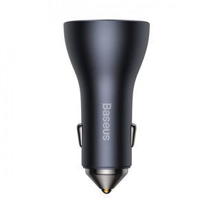 АЗП Baseus Golden Contactor Pro Triple Fast Charger Car Charger 65W U+C+C (CGJP010013) Dark Gray 261273 фото