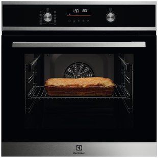 Духова шафа Electrolux електрична, 65л, A+, дисплей, конвекція, піроліз, телескопічні напрямні, чорний (EOF6P76BX) 369632 фото