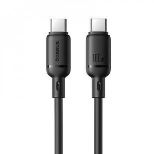 Кабель Baseus Silky Series Fast Charging Type-C to Type-C 100W (2m) (P10377704113-01) black 378276 фото