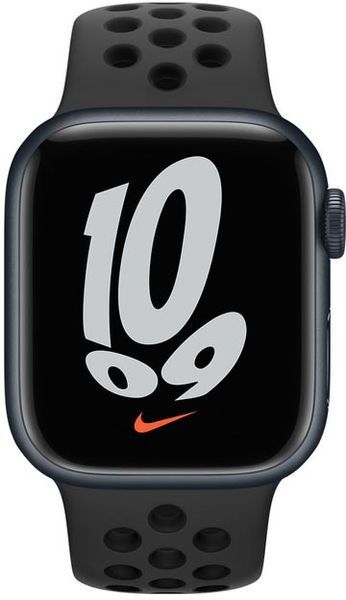 Смарт-годинник Apple Watch Series 7 Nike GPS + LTE 41mm Midnight Aluminum Case With Anthracite/Black Nike Sport Band MKHM3 238307 фото