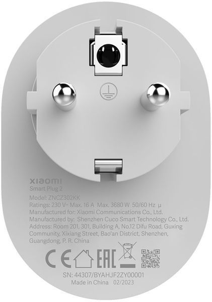 Розумна Розетка Mi Smart Plug 2 (WIFI) (BHR6868EU / ZNCZ302KK) 275786 фото