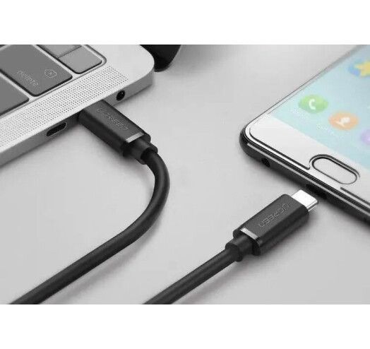 Кабель UGREEN US286 USB Type-C To USB Type-C 60W Cable Nickel Plating 3A 1.5m Black (50998) 278858 фото
