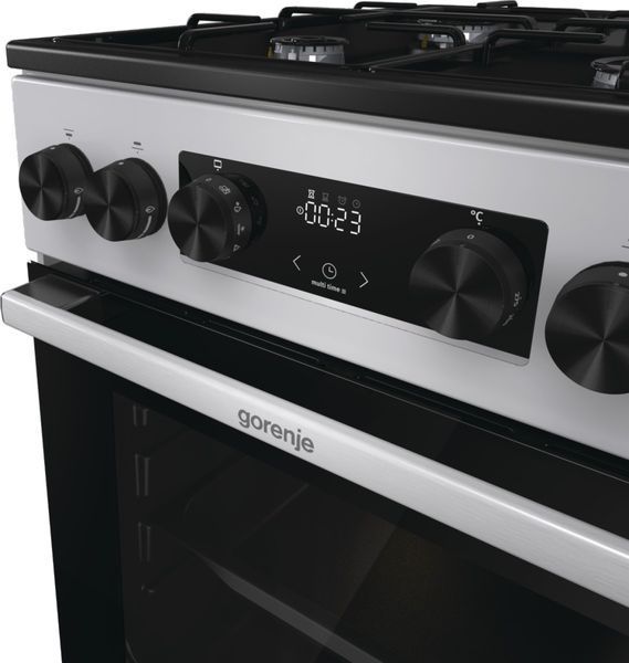 Плита Gorenje комбінована, 62л, 50x60см, дисплей, IconLed, емальовані, титан (GK5C60SJ) 374101 фото