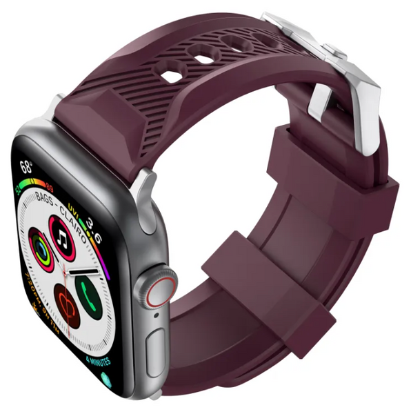 AhaStyle Premium Silicone Rugged Design Band for Apple Watch 42/44/45 mm Burgundy 264659 фото