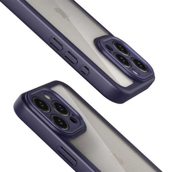 TPU чехол Transparent + Colour 1,5mm для Apple iPhone 11 Pro (5.8") Purple 289336 фото