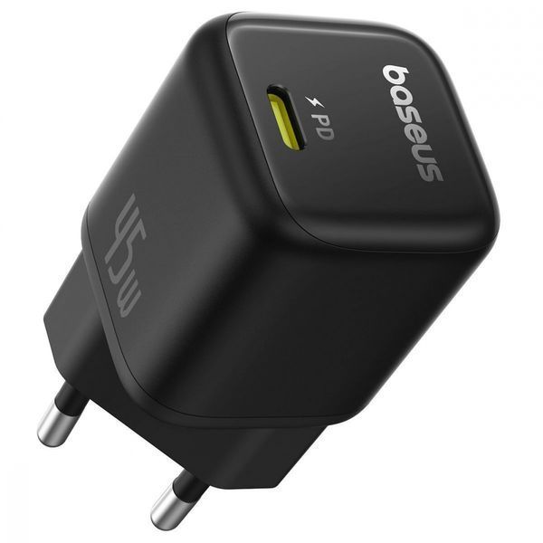 Зарядний Пристрій Baseus PicoGo GaN Fast Charger Type-C 45W (P10176800123-00) Black 347062 фото