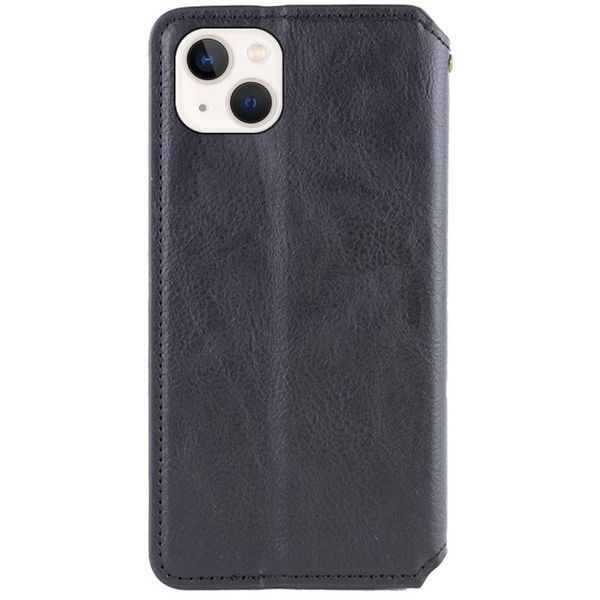 Шкіряний чохол-книжка GETMAN Cubic (PU) для Apple iPhone 13 (6.1") Чорний 398574 фото