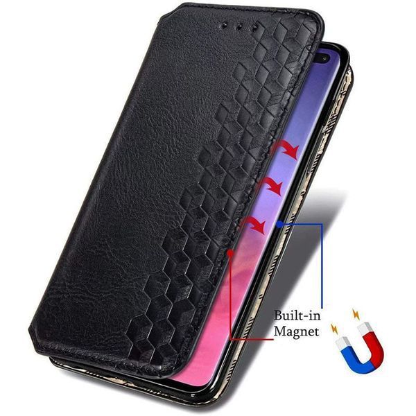 Кожаный чехол книжка GETMAN Cubic (PU) для Samsung Galaxy A10s Черный 203976 фото