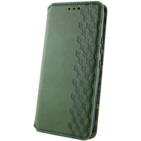 Шкіряний чохол книжка GETMAN Cubic (PU) для Samsung Galaxy S24 Ultra Зелений 284436 фото