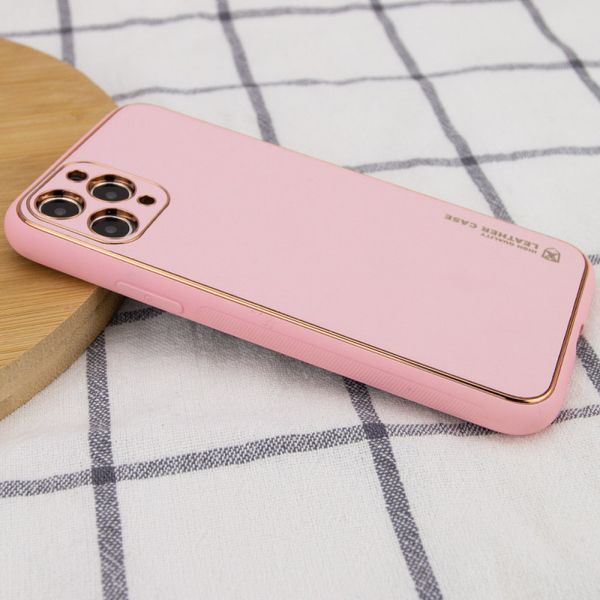 Шкіряний чохол Xshield для Apple iPhone 12 Pro (6.1") Рожевий / Pink 206395 фото