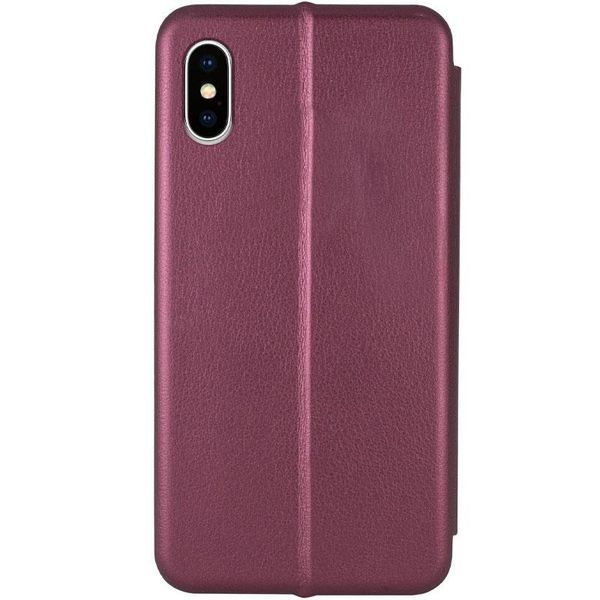 Шкіряний чохол-книжка Classy для Apple iPhone X / XS (5.8") Бордовий 393957 фото