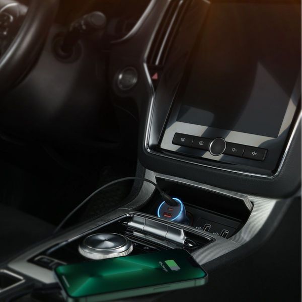 АЗП Baseus Golden Contactor Pro Triple Fast Charger Car Charger 65W U+C+C (CGJP010013) Dark Gray 261273 фото