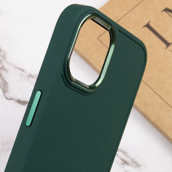 TPU чохол Bonbon Metal Style для Apple iPhone 14 (6.1") Зелений / Pine green 257167 фото