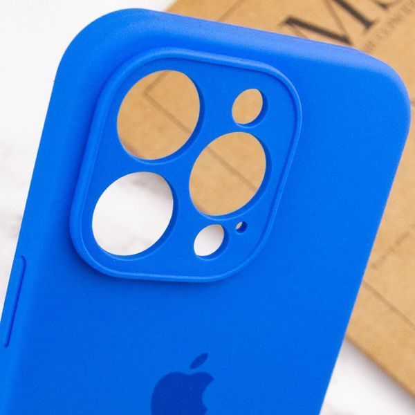 Чохол Silicone Case Full Camera Protective (AA) для Apple iPhone 15 Pro Max (6.7") Синій / Capri Blue 280262 фото