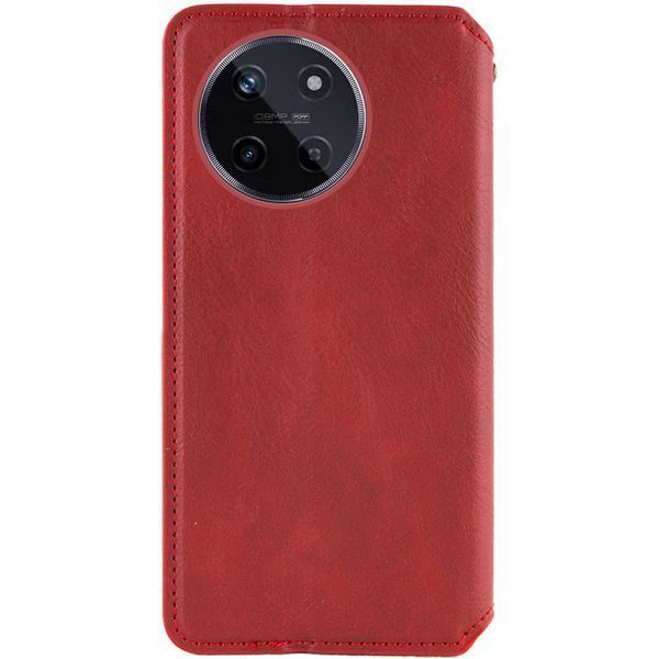 Шкіряний чохол книжка GETMAN Cubic (PU) для Realme 11 4G Червоний 326722 фото