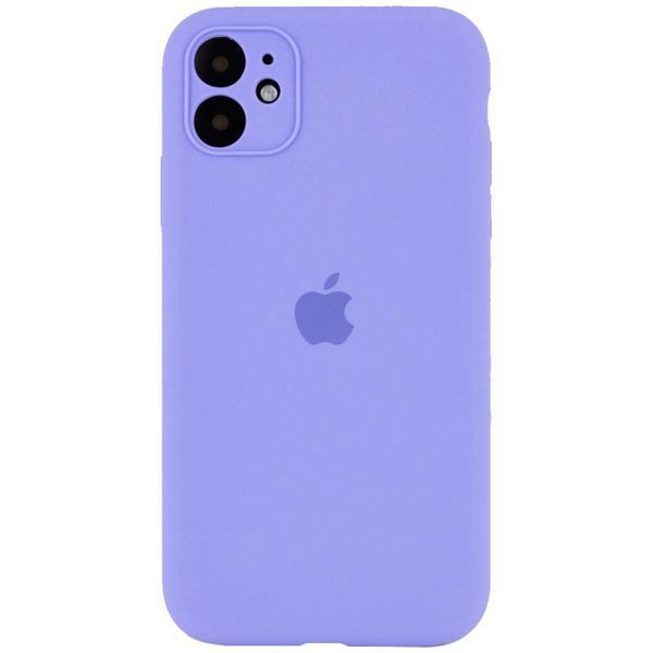 Чохол Silicone Case Full Camera Protective (AA) для Apple iPhone 12 (6.1") Бузковий / Dasheen 214726 фото