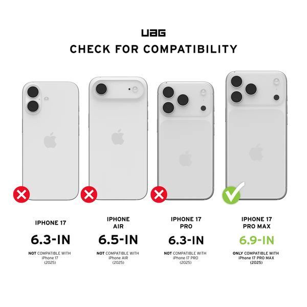 Чохол UAG для iPhone 17 Pro Max, Plasma XTE MagSafe, Ash/Titanium (114528113136) 398374 фото