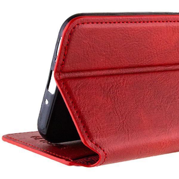 Шкіряний чохол книжка GETMAN Cubic (PU) для Realme 11 4G Червоний 326722 фото