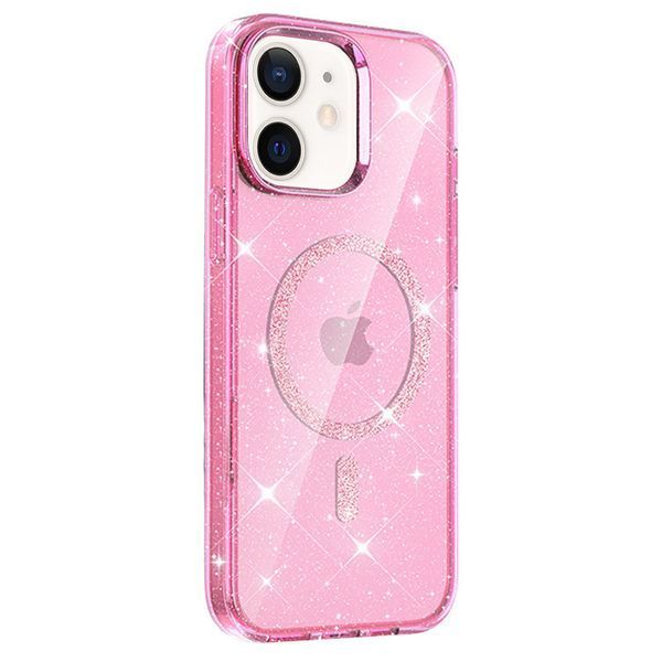 Чохол TPU Eclipse Sparkle (MagFit) для Apple iPhone 11 (6.1") Pink 360357 фото