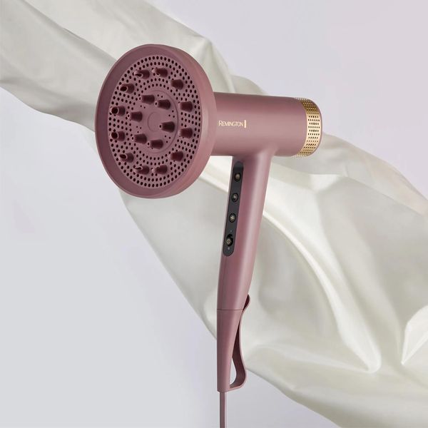 Фен Remington AIRvive, 1600Вт, 3 режими, дифузор, іоніз-я, хол. обдув, фіолетово-золотий 397297 фото