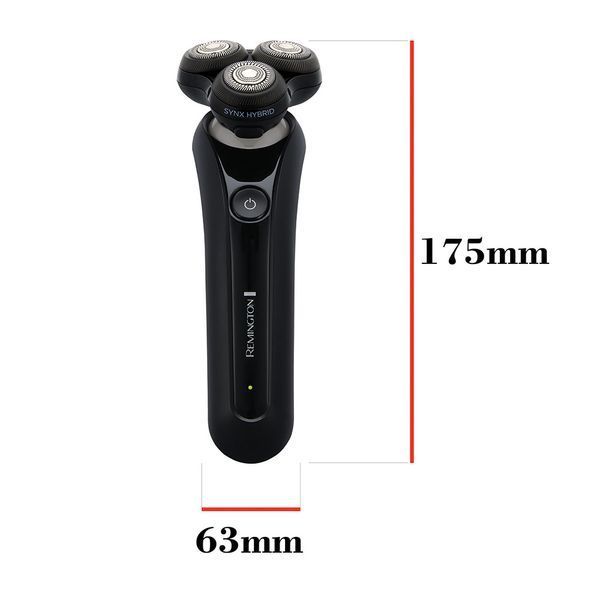Бритва електр. Remington роторна X5 Limitless X, бритв.головок-3, от сети, сух.+волог., тример, водонепрон., швид. зарядка, чорний (XR1755) 372388 фото
