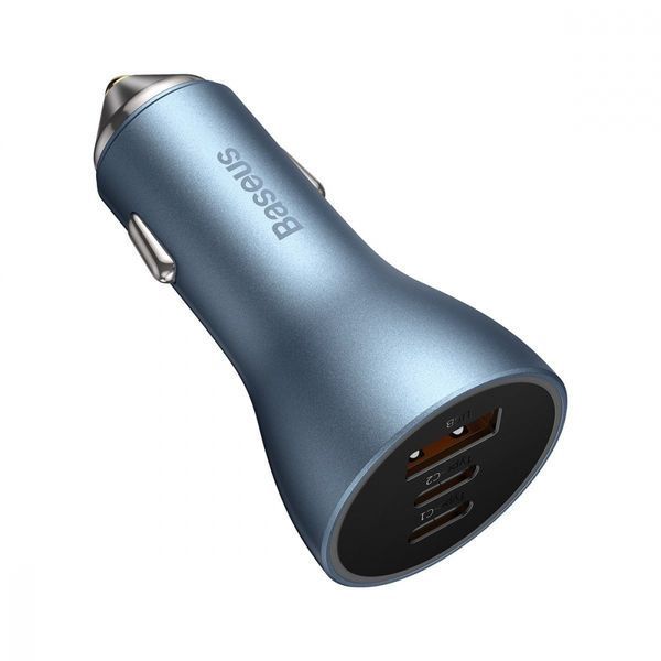 АЗП Baseus Golden Contactor Pro Triple Fast Charger Car Charger 65W U+C+C (CGJP010013) Dark Gray 261273 фото