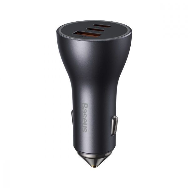 АЗП Baseus Golden Contactor Pro Triple Fast Charger Car Charger 65W U+C+C (CGJP010013) Dark Gray 261273 фото