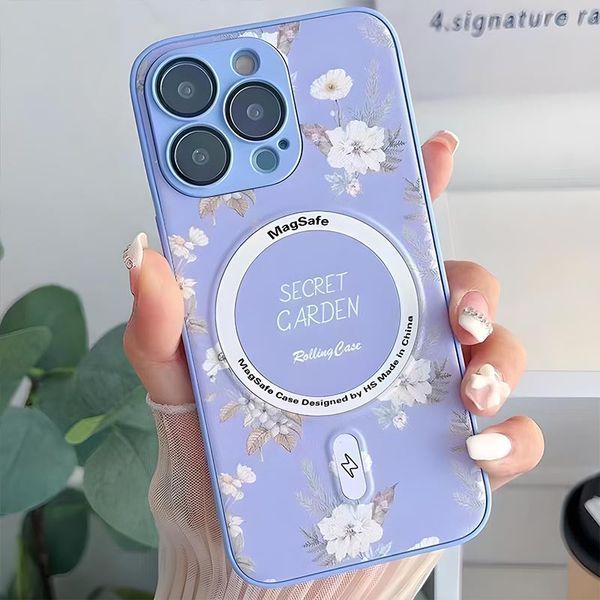 TPU+PC чохол Secret Garden with MagSafe для Apple iPhone 14 Pro Max (6.7") Lilac 260160 фото