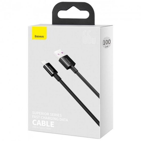 Кабель Baseus Superior Series Type-C 66W (CATYS-01) Black 1m 224593 фото
