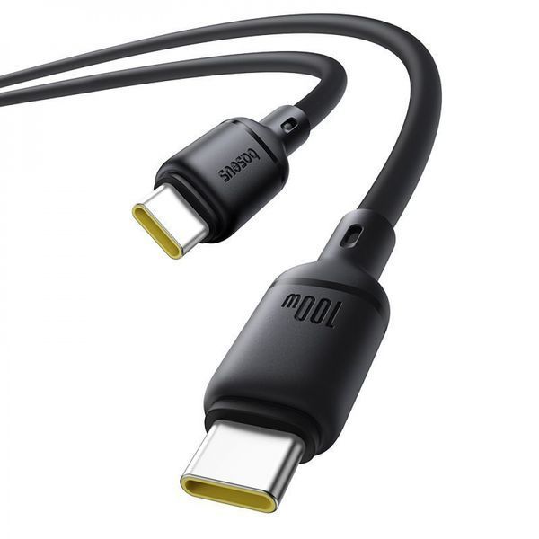 Кабель Baseus Silky Series Fast Charging Type-C to Type-C 100W (2m) (P10377704113-01) black 378276 фото