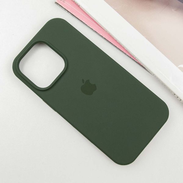 Чохол Silicone Case Full Protective (AA) для Apple iPhone 15 Pro (6.1") Зелений / Cyprus Green 276398 фото