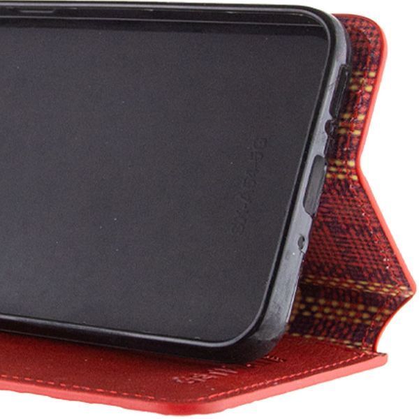 Шкіряний чохол книжка GETMAN Cubic (PU) для Realme 11 4G Червоний 326722 фото