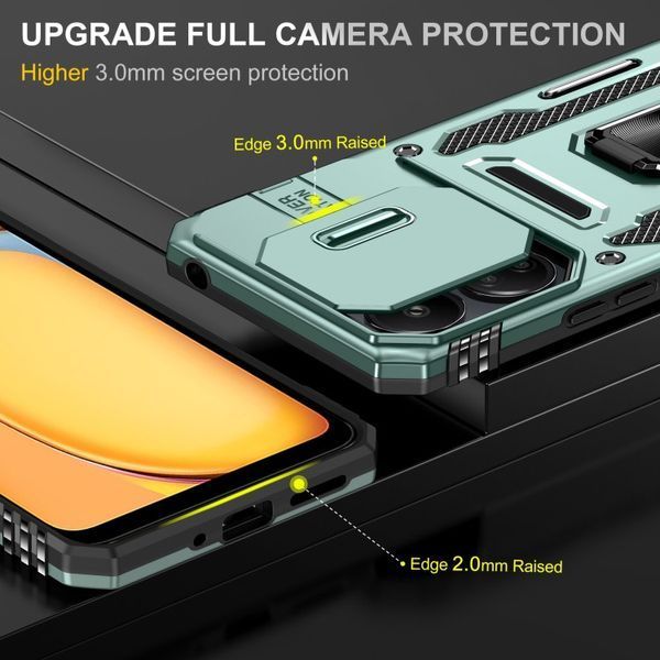 Ударостійкий чохол Camshield Army Ring для Xiaomi Poco X6 Pro Зелений / Light Green 315930 фото