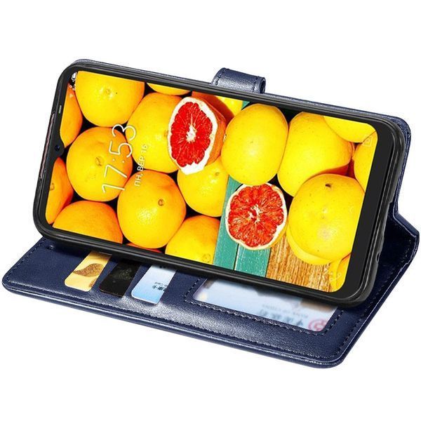 Кожаный чехол книжка GETMAN Gallant (PU) для TECNO POP 4 Pro Синий 211460 фото