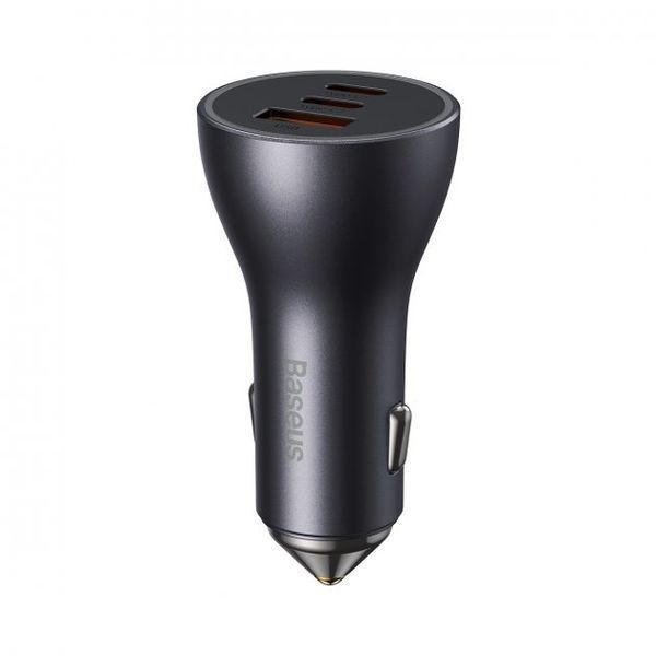 АЗП Baseus Golden Contactor Pro Triple Fast Charger Car Charger 65W U+C+C (CGJP010013) Dark Gray 261273 фото