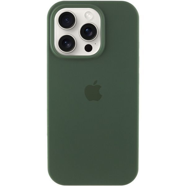 Чохол Silicone Case Full Protective (AA) для Apple iPhone 15 Pro (6.1") Зелений / Cyprus Green 276398 фото