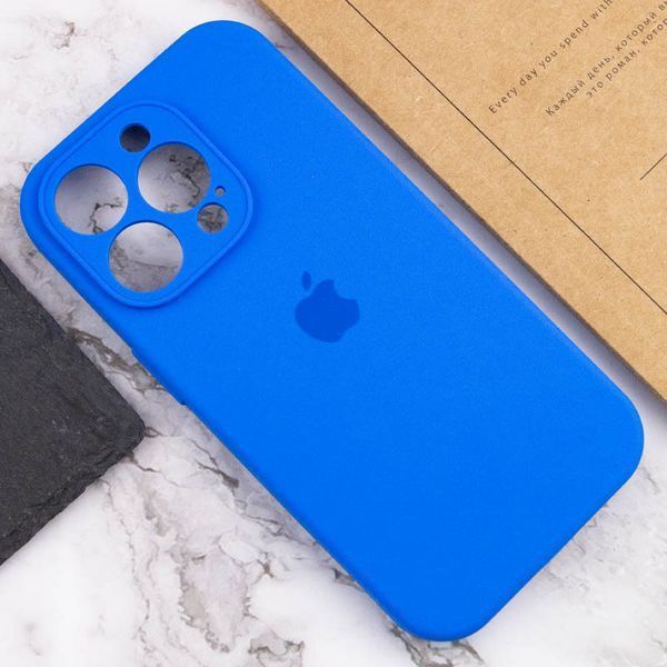 Чохол Silicone Case Full Camera Protective (AA) для Apple iPhone 15 Pro Max (6.7") Синій / Capri Blue 280262 фото