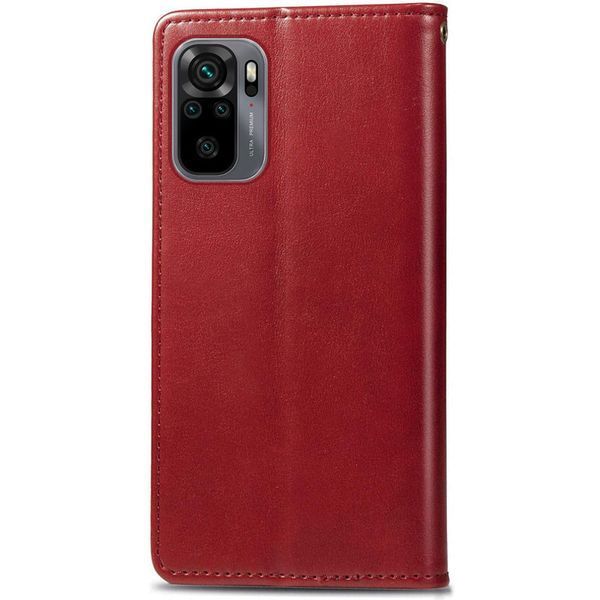 Шкіряний чохол книжка GETMAN Gallant (PU) для Xiaomi Redmi Note 10 / Note 10s Червоний 205664 фото