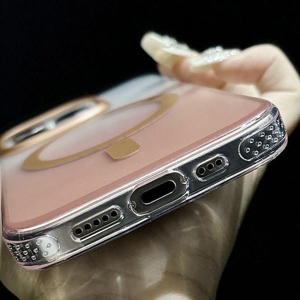 Чохол TPU+PC Shadow with MagSafe для Apple iPhone 15 Pro (6.1") Quicksand gold 337637 фото