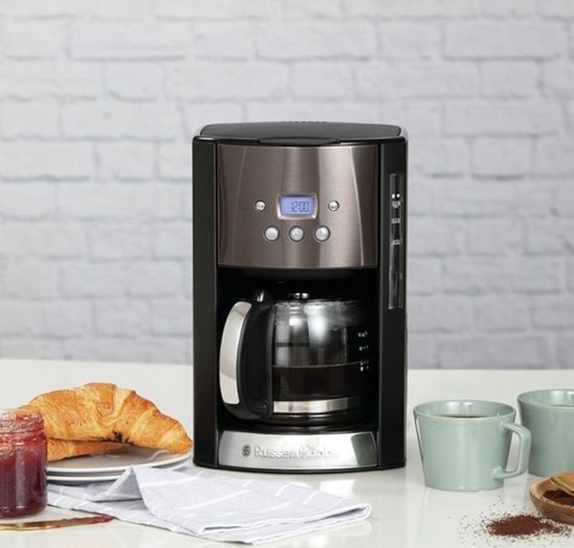 Кавоварка Russell Hobbs крапельна Matte Black, 1.8л, мелена, LED-дисплей, чорний (26160-56) 363833 фото