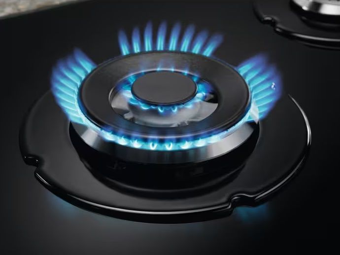 Варильна поверхня Electrolux газова на склі, 60см, чавун, чорний (KGG6437K) 367789 фото