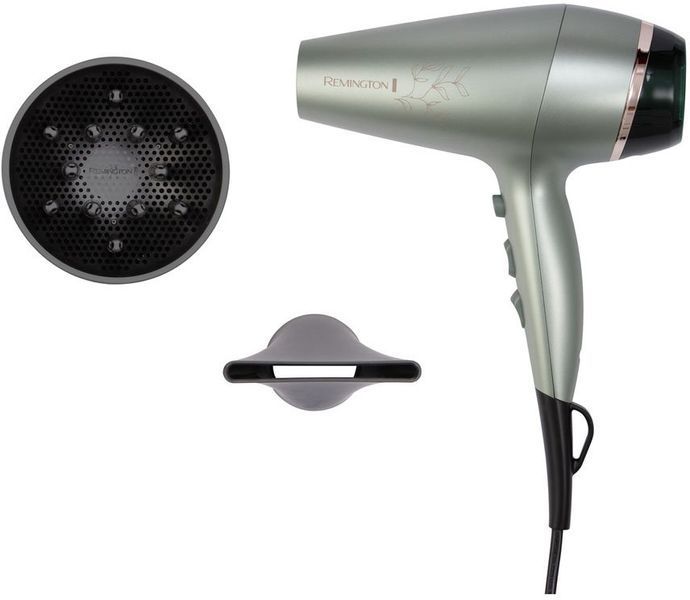 Фен Remington Botanicals, 2300Вт, 3 режими, дифузор, іоніз-я, хол. обдув, м'ятний (AC5860) 368710 фото