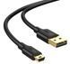 Кабель UGREEN US132 USB-А 2.0 Male To Mini USB 5pin Male Cable 2m (30472) Black 355936 фото 1