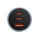 АЗП Baseus Golden Contactor Pro Triple Fast Charger Car Charger 65W U+C+C (CGJP010013) Dark Gray 261273 фото 13