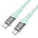 Кабель Hoco U111 Transparent Discovery 60W Type-C to Type-C (1.2m) blue 331473 фото 4