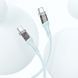 Кабель Hoco U111 Transparent Discovery 60W Type-C to Type-C (1.2m) blue 331473 фото 9