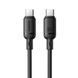 Кабель Baseus Silky Series Fast Charging Type-C to Type-C 100W (2m) (P10377704113-01) black 378276 фото 1