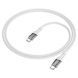 Кабель Hoco U111 Transparent Discovery 60W Type-C to Type-C (1.2m) blue 331473 фото 8